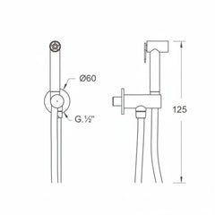 Nuova Osmo Stella doccetta igienica shut-off KSPAT003CR - cromo