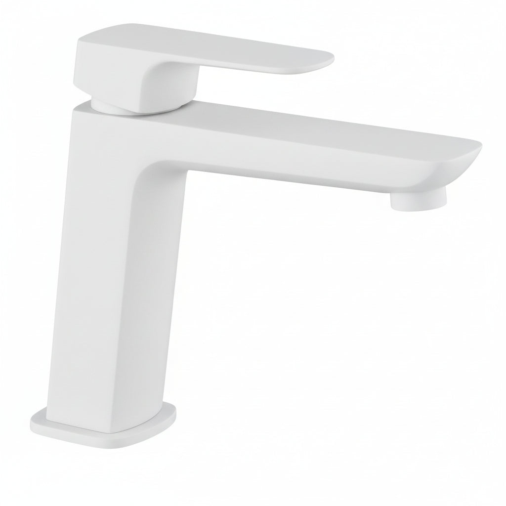 Paini Nove rubinetto lavabo con piletta click clack bianco matt 09BY211TCMESR