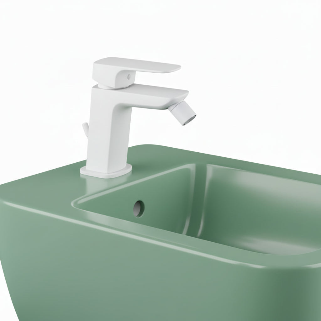 Paini Nove rubinetto bidet con scarico bianco matt 09BY306