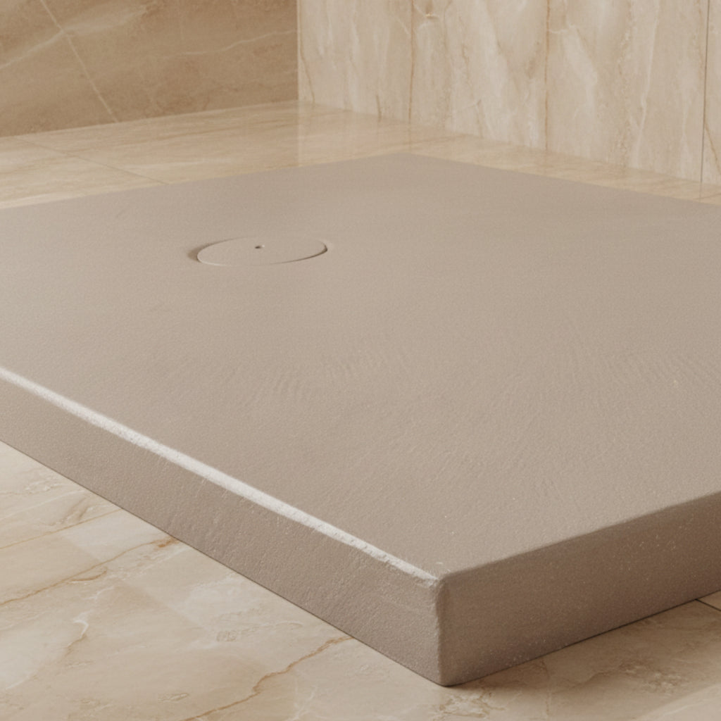 Glass Papiro piatto doccia in eco-malta 120x80cm - Sabbia