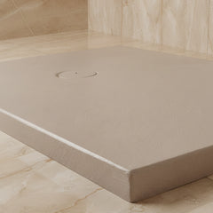 Glass Papiro piatto doccia in eco-malta 120x80cm - Sabbia