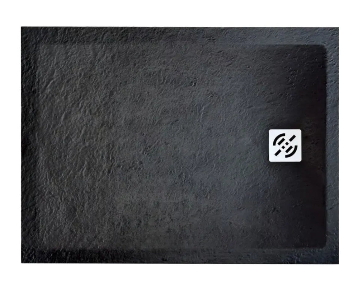Samo Stone piatto doccia in mineralmarmo 120x80cm -D3082R06 Nero