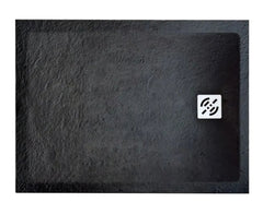 Samo Stone piatto doccia in mineralmarmo 120x80cm -D3082R06 Nero