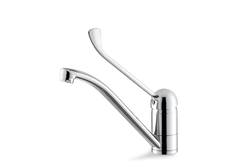 VEMA VENENZA V23180-Single-lever sink mixer with clinical lever and swivel spout. F3/8” supply hoses.