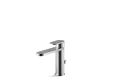 VEMA AYAS STEEL V28010-Single-lever basin mixer with 1”1/4 waste. F3/8” supply hoses.