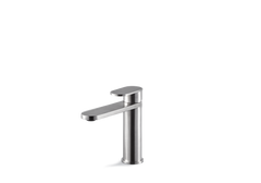 VEMA AYAS STEEL V28011-Single-lever basin mixer without waste. F3/8” supply hoses.