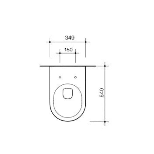 Valdama IL copriwater soft-close a sgancio rapido CW1SE - disegno tecnico