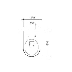 Valdama IL copriwater soft-close a sgancio rapido CW1SE - disegno tecnico