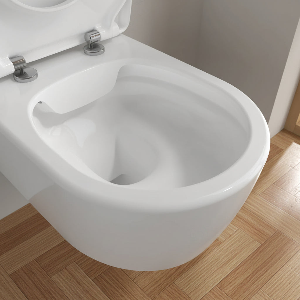 Villeroy Avento wc sospeso senza brida con copriwater soft-close 5656HRRW - stone white