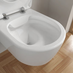 Villeroy Avento wc sospeso senza brida con copriwater soft-close 5656HRRW - stone white