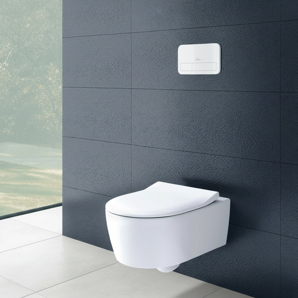 Villeroy Avento wc sospeso senza brida con copriwater soft-close 5656RS01 - bianco alpin
