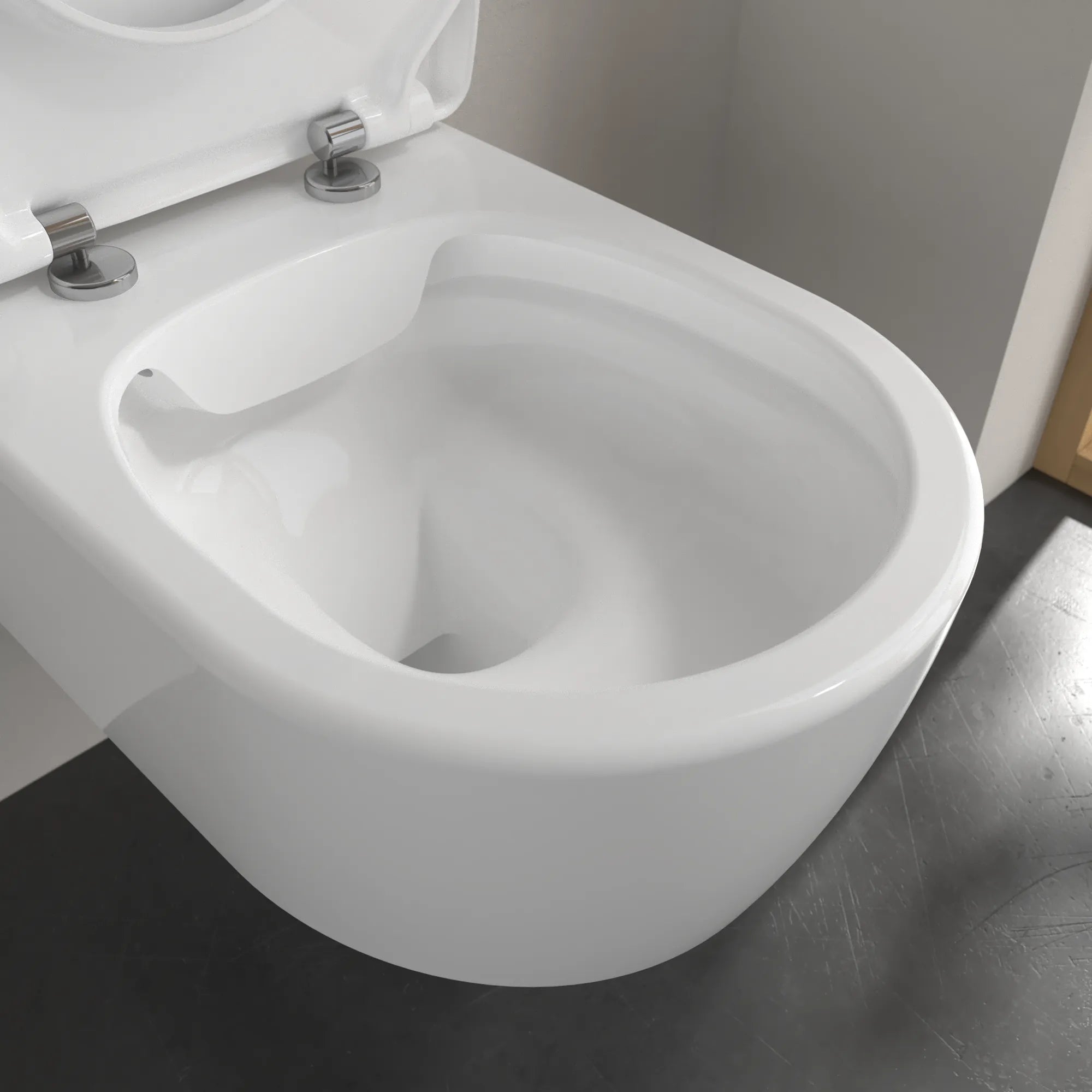 Villeroy Avento wc sospeso senza brida con copriwater soft-close 5656RS01 - bianco alpin