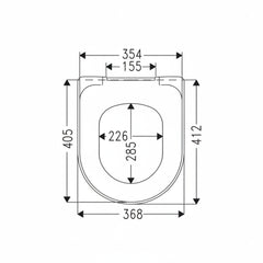Villeroy O Novo copriwater 9M396101 -  disegno tecnico