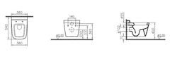 VitrA Gaia wc sospeso 5554B403-7089 - disegno tecnico