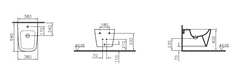 VitrA Gaia bidet sospeso 5556B003-7089 - disegno tecnico