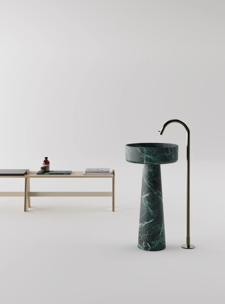 Agape Bjhon 1 lavabo su colonna scarico a pavimento ACER1081F