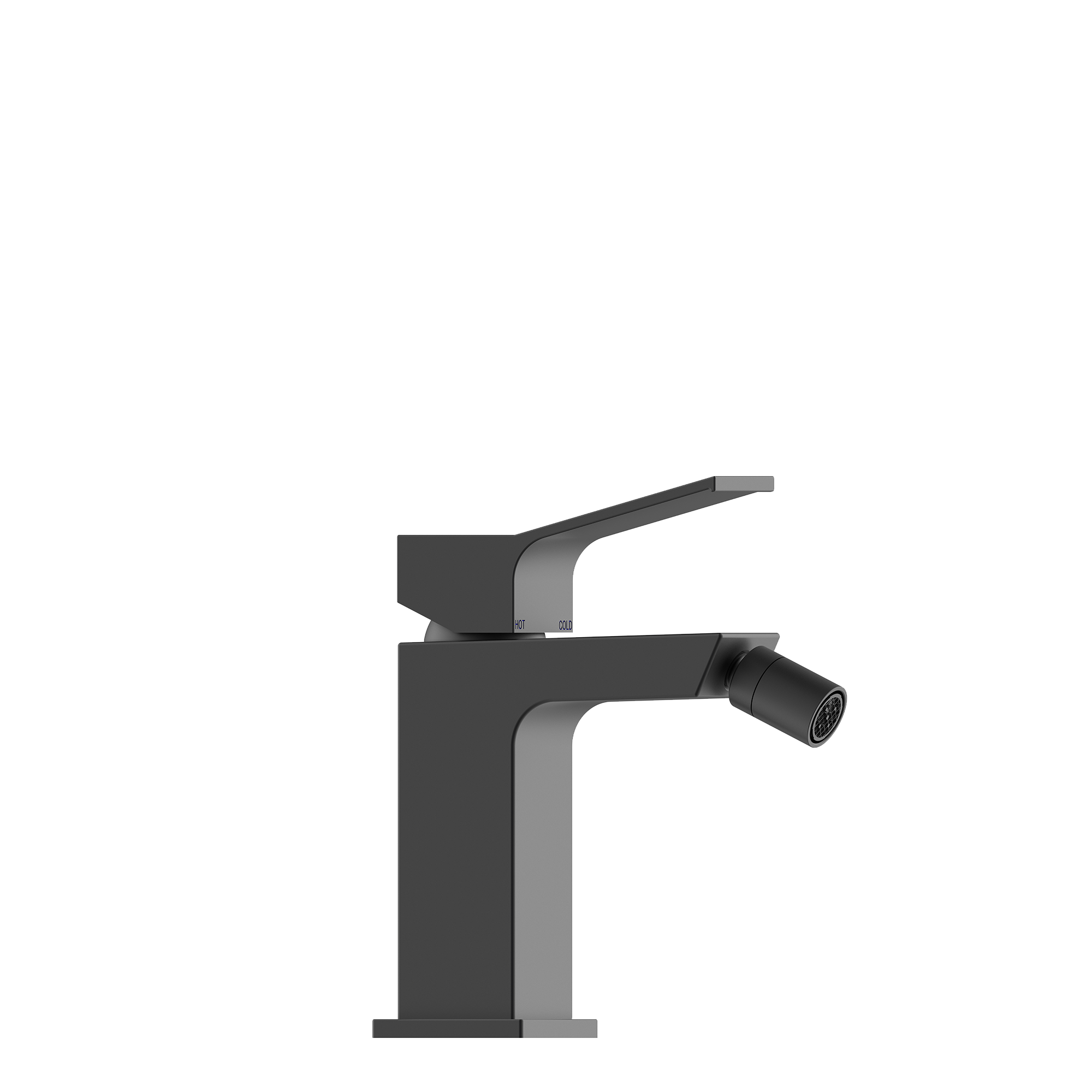 Bossini Aki rubinetto bidet con piletta click clack Nero Opaco Z00708.073