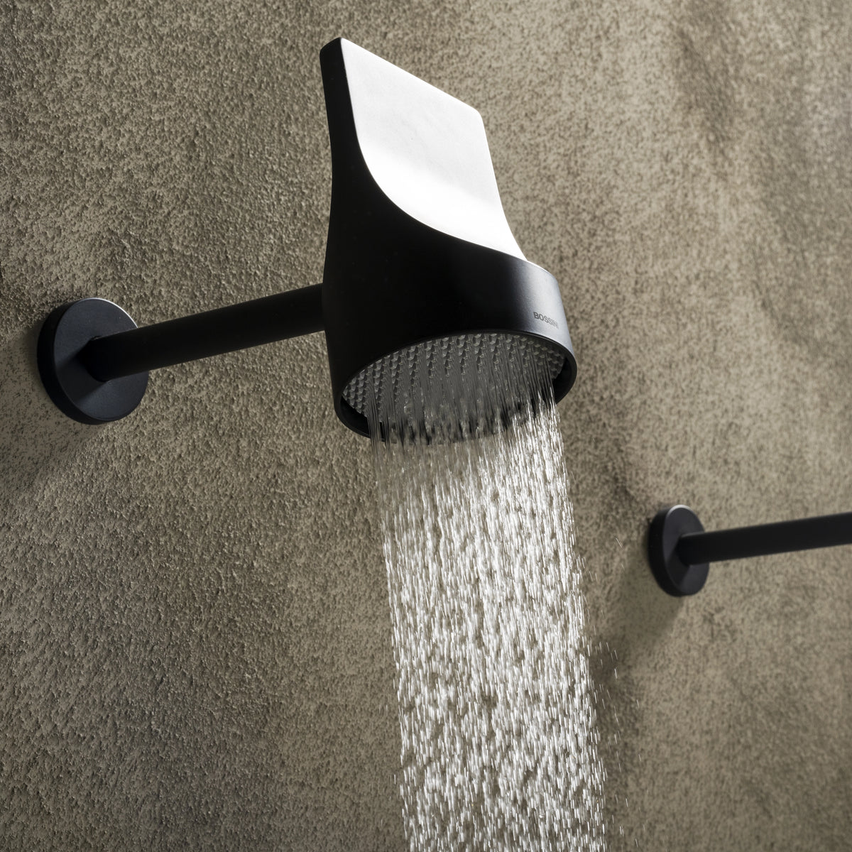 Bossini Apice soffione doccia a parete Nero Opaco HH1000.073