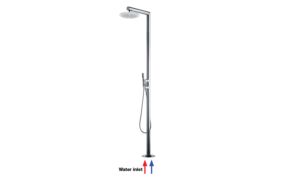 Bossini Nek colonna doccia da esterno con soffione 30cm e doccetta L00379