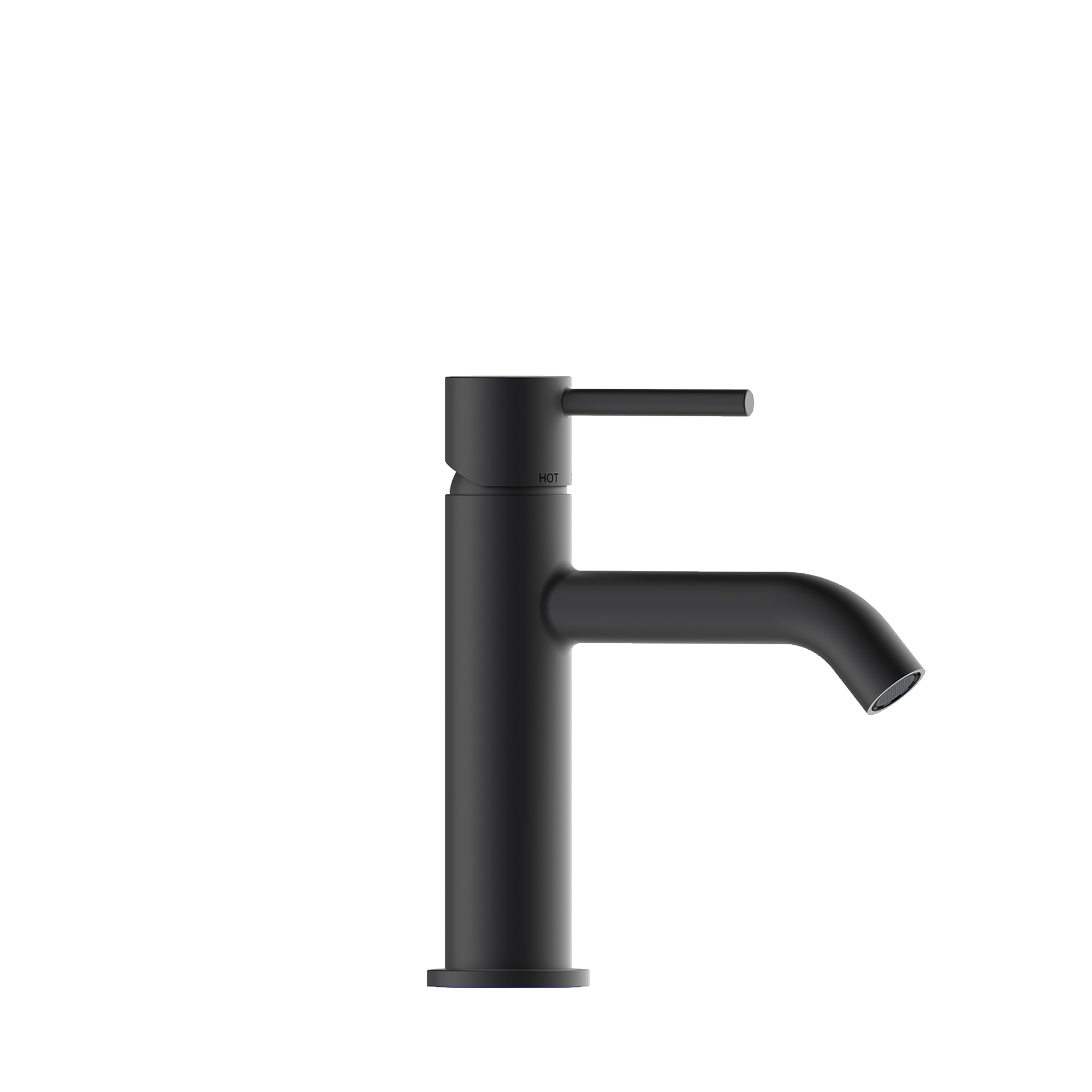 Bossini Teo rubinetto lavabo con piletta click clack Nero Opaco Z00701.073