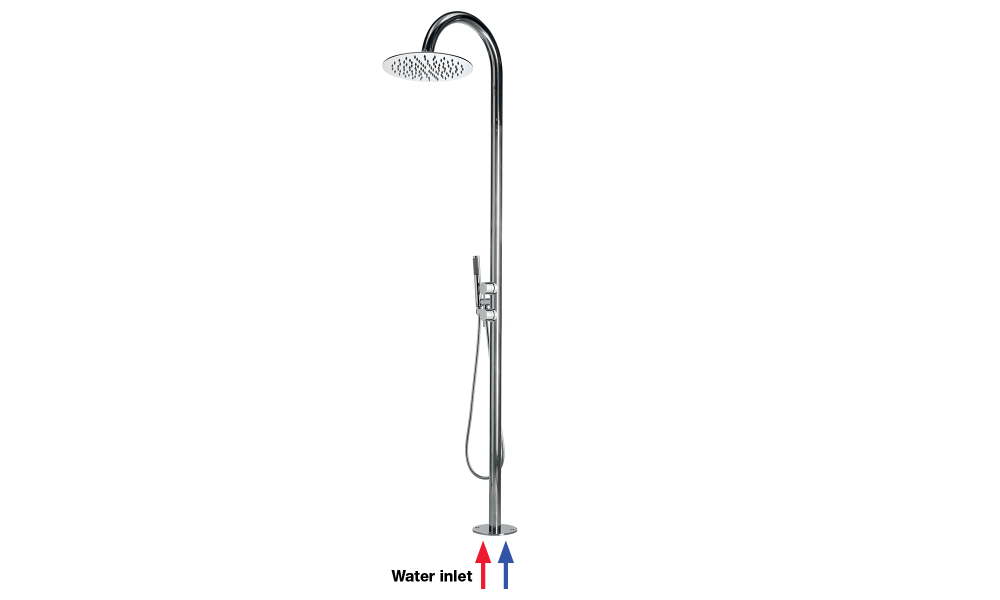 Bossini Tetis colonna doccia da esterno con soffione 25cm e doccetta L00388