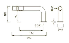 Cea Design Up Down bocca erogazione con getto a zampillo UDT40SGS
