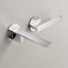Cea Design Ayla rubinetto lavabo a parete progressivo con bocca 155mm AYL02 + PWF22