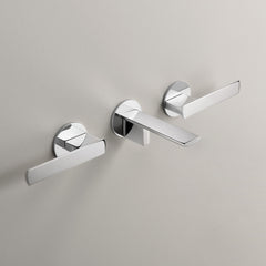 Cea Design Ayla rubinetto lavabo a parete 3 fori con bocca 125mm AYL05 + PWF02