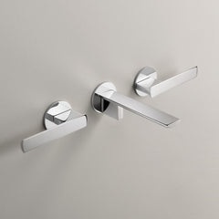 Cea Design Ayla rubinetto lavabo a parete 3 fori con bocca 155mm AYL06 + PWF02
