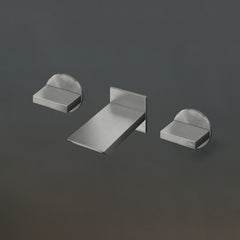 Cea Design Bar rubinetto lavabo a parete 3 fori bocca 105mm BAR25 + PTR02