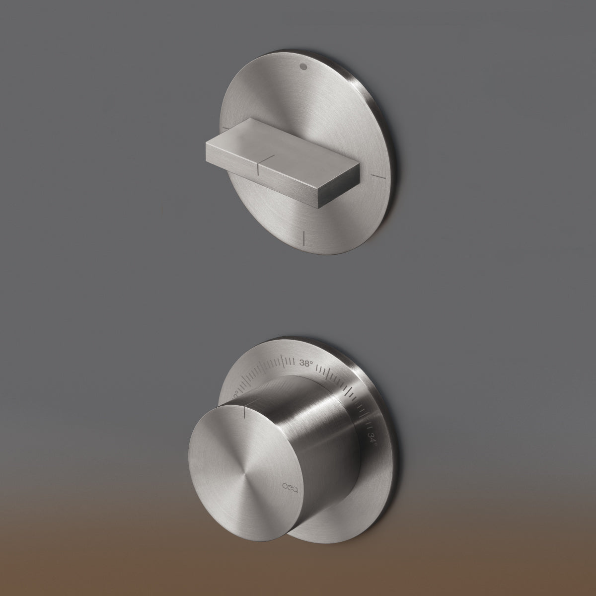 Cea Design Bar Thermostatic Shower Mixer with 2/3-Way Diverter (BAR71 ...
