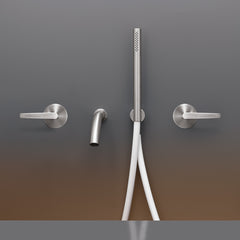 Cea Design Flag rubinetto vasca da bagno progressivo doppio con bocca di erogazione e doccetta FLG41 + PTR52