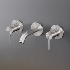 Cea Design Innovo rubinetto lavabo a parete 3 fori bocca 125mm INV30 + UCS10