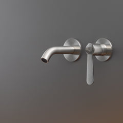 Cea Design Lutezia Plus rubinetto lavabo a parete con bocca 125mm LTZ21 + PWF01
