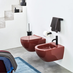 Cielo Enjoy sanitari sospesi, vaso, copriwater rallentato e bidet EJVSCO + CPVEJNEWFCO + EJBSCO ambientato