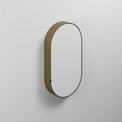 Cielo Oval Box specchio contenitore CASPCOBZ bronzo satinato