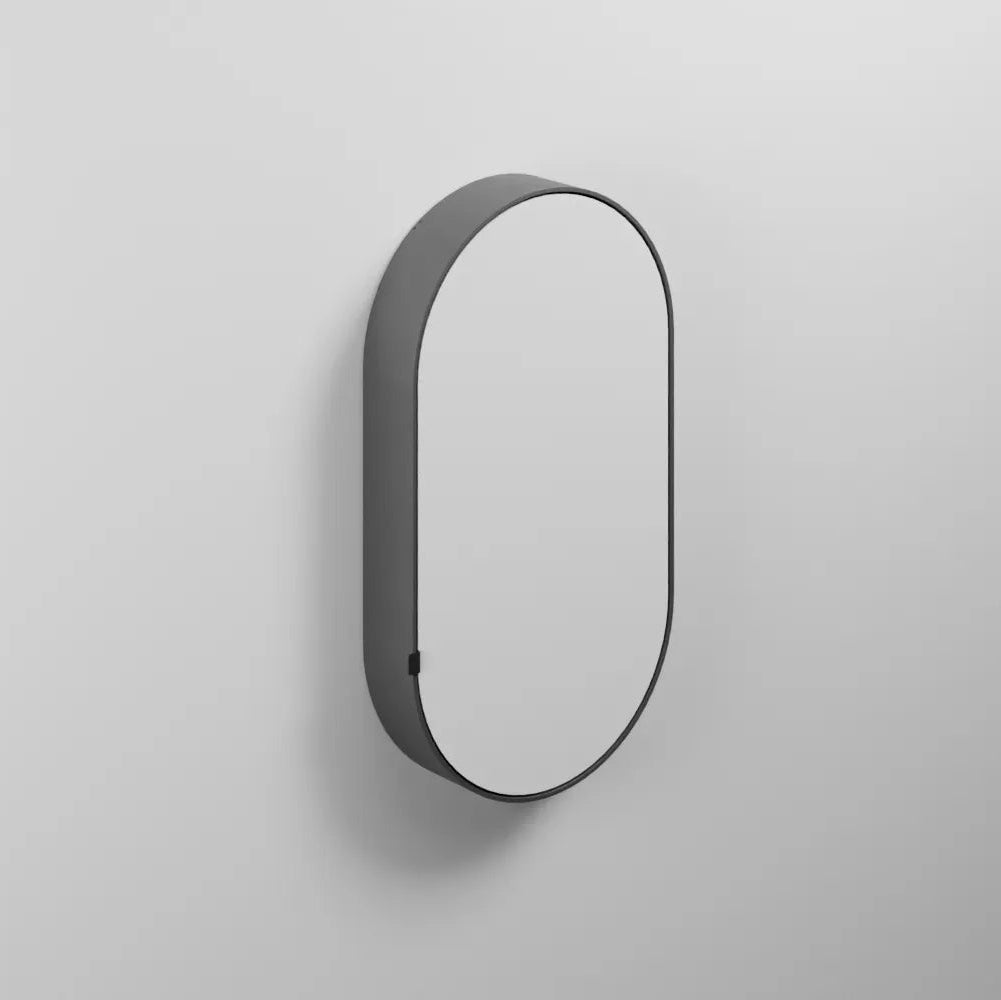 Cielo Oval Box specchio contenitore CASPCOCM cemento