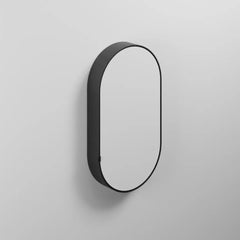 Cielo Oval Box specchio contenitore CASPCONM nero matt