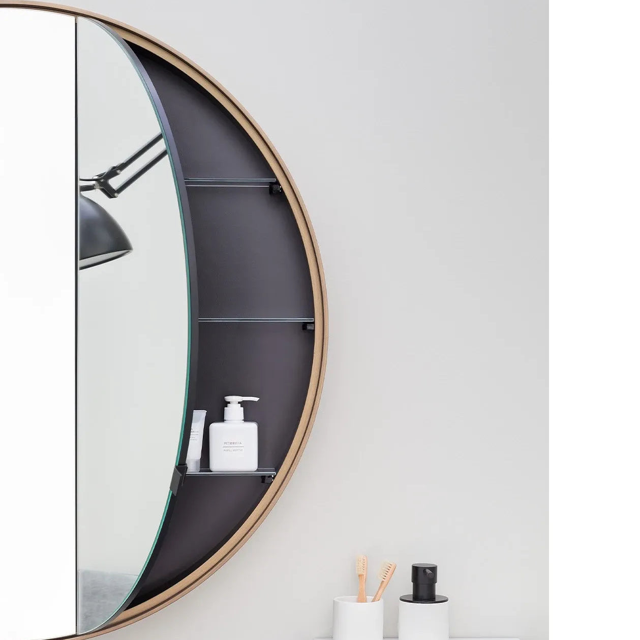 Cielo Round Box specchio contenitore CASPCT ambientata