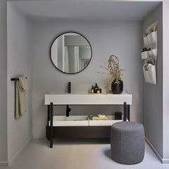 Cielo Round Mirror specchio bagno CASPT-nm 60cm ambientata