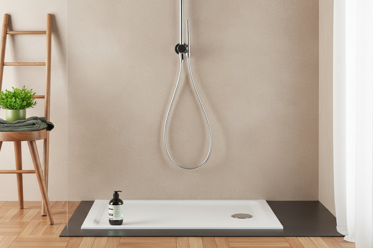 Geberit Melua piatto doccia in marmoresina 140x80cm -Bianco