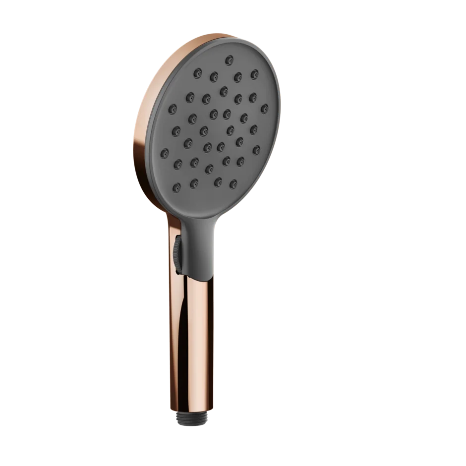 Gessi Anello shower head 2-function anti-limescale with wheel selector and black insert 47350
