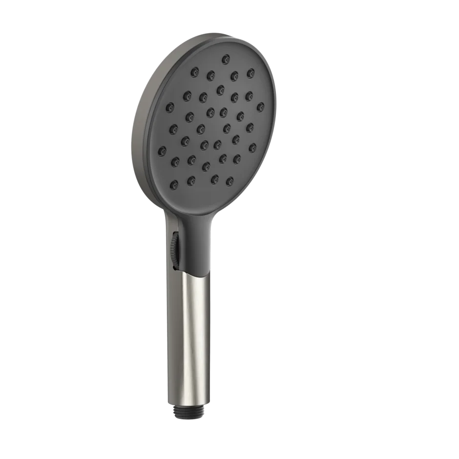 Gessi Anello shower head 2-function anti-limescale with wheel selector and black insert 47350