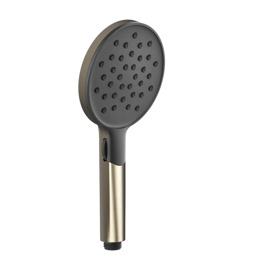 Gessi Anello shower head 2-function anti-limescale with wheel selector and black insert 47350