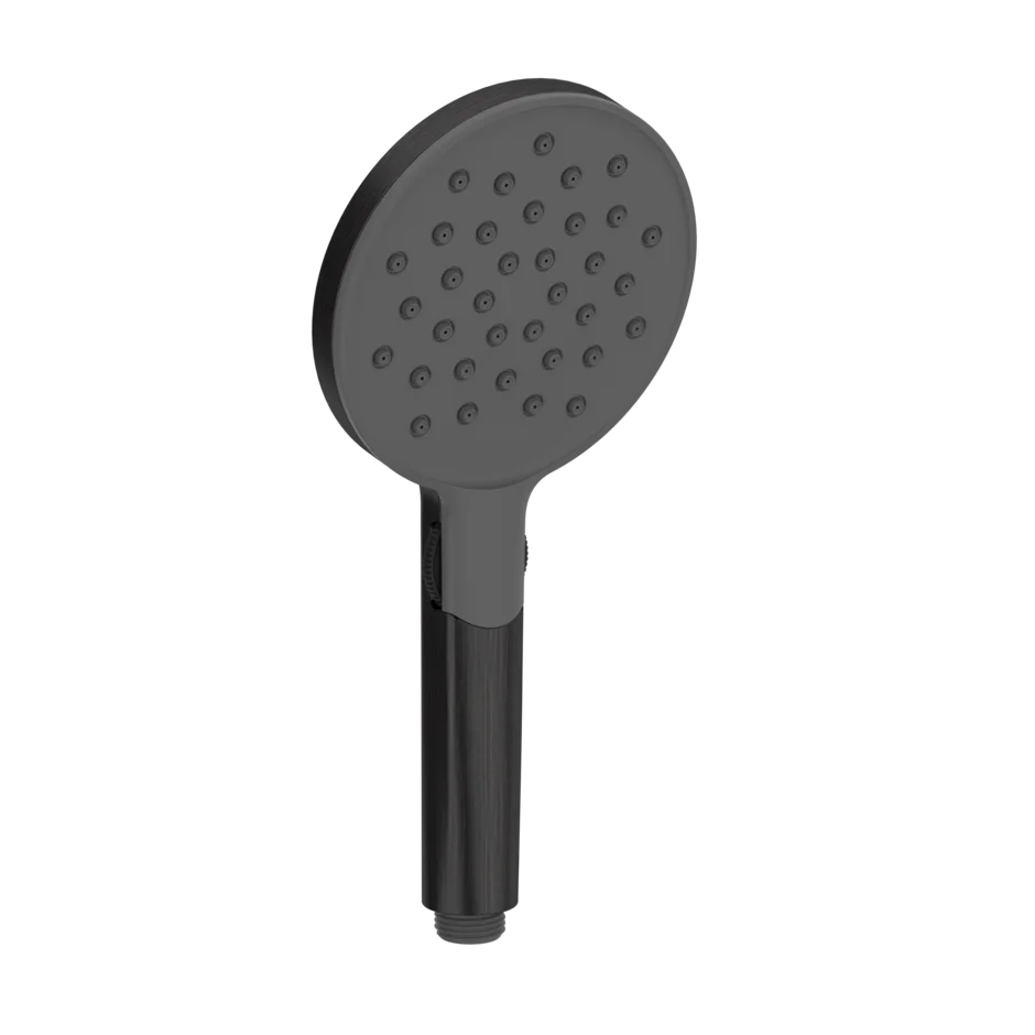 Gessi Anello shower head 2-function anti-limescale with wheel selector and black insert 47350