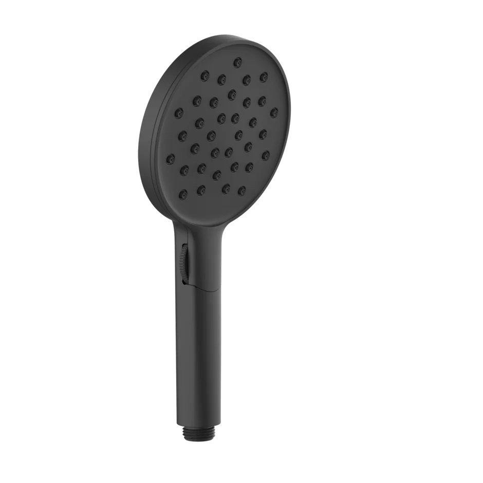 Gessi Anello shower head 2-function anti-limescale with wheel selector and black insert 47350