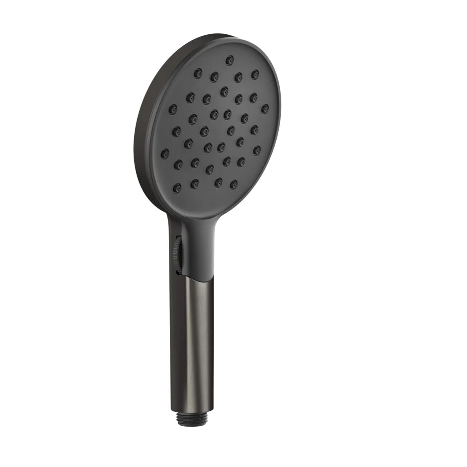 Gessi Anello shower head 2-function anti-limescale with wheel selector and black insert 47350