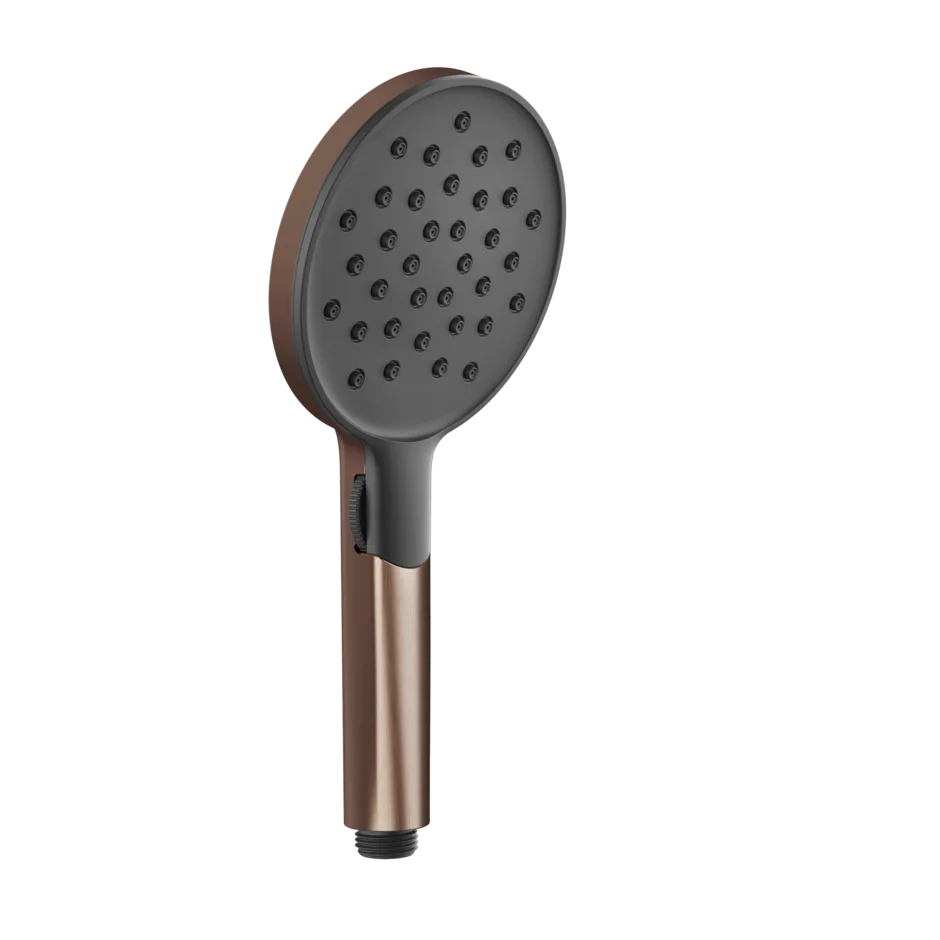 Gessi Anello shower head 2-function anti-limescale with wheel selector and black insert 47350