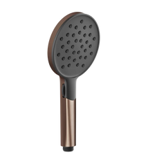 Gessi Anello shower head 2-function anti-limescale with wheel selector and black insert 47350