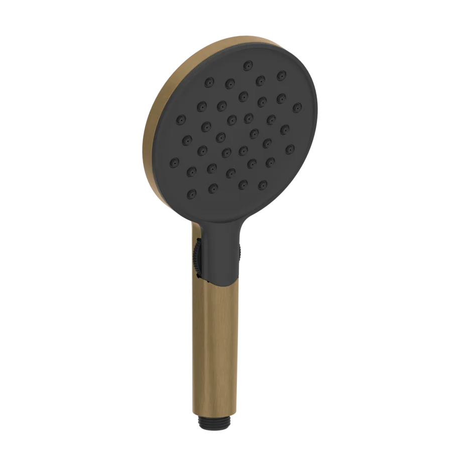 Gessi Anello shower head 2-function anti-limescale with wheel selector and black insert 47350